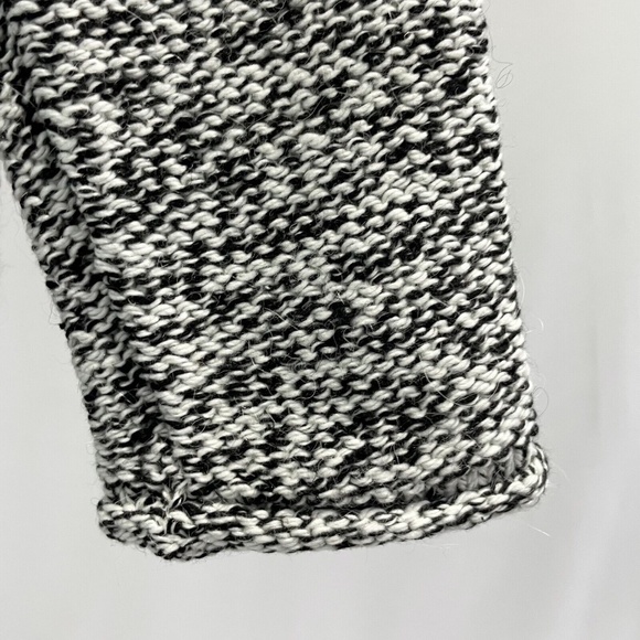 New Caslon Marled Knit Draped Open Front Cardigan Sweater Black White Size Small - Picture 15 of 16
